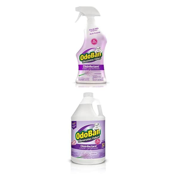 1 Gal and 32 oz Lavender Disinfectant, Odor Eliminator, Fabric Freshener, Mold Control Combo