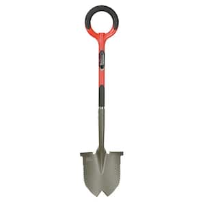 43 in. Root Slayer Carbon Steel Round Head Shovel, 32.75 in. Handle