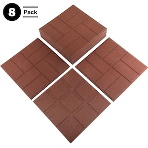 Rubber Deck Tile 8-Pack - 28SQFT, Red