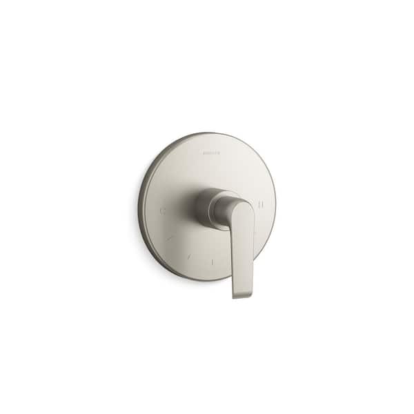 KOHLER Avid 1-Handle Valve Handle Trim Kit in Vibrant Brushed Nickel (Valve Not Included)