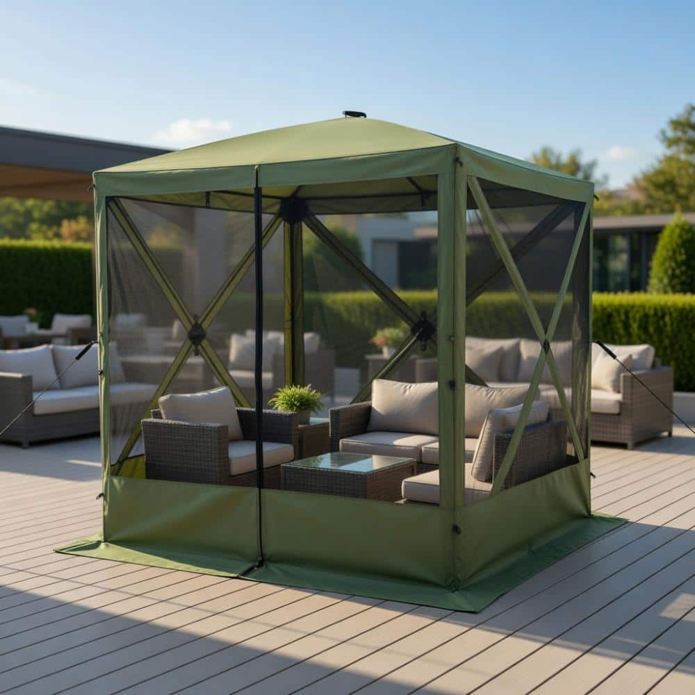 6.7ft pop-up gazebo with mesh walls, sun shade canopy and carry bag for outdoor use price history on PriceWatchPro