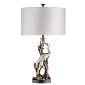 Old fort 31 in. Silver Table Lamp