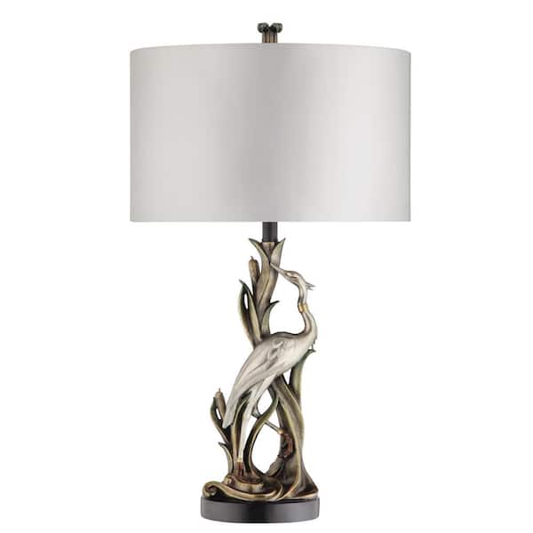 Titan Lighting Old fort 31 in. Silver Table Lamp