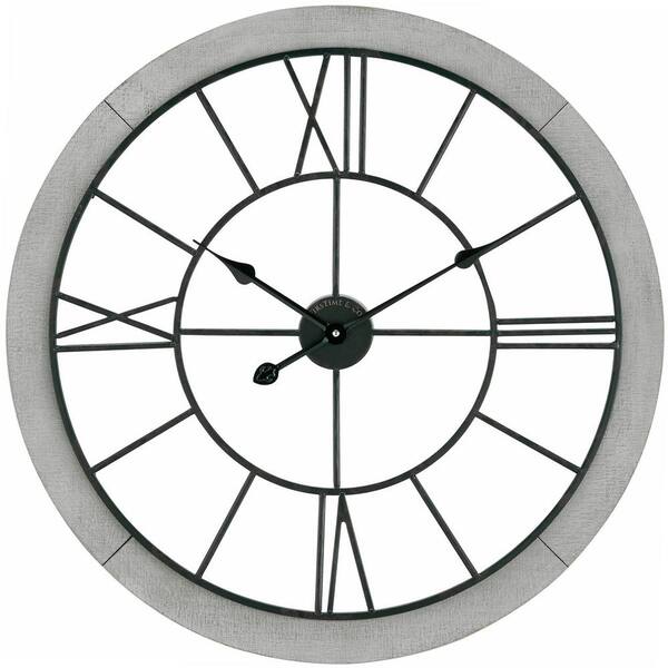 FirsTime & Co. 27 in. Gray Timeworn Farmhouse Cottage Clock