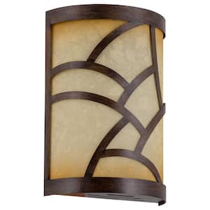 Cromwell Wood Style Walnut Traditional Chime Cover with Tea-stained Glass