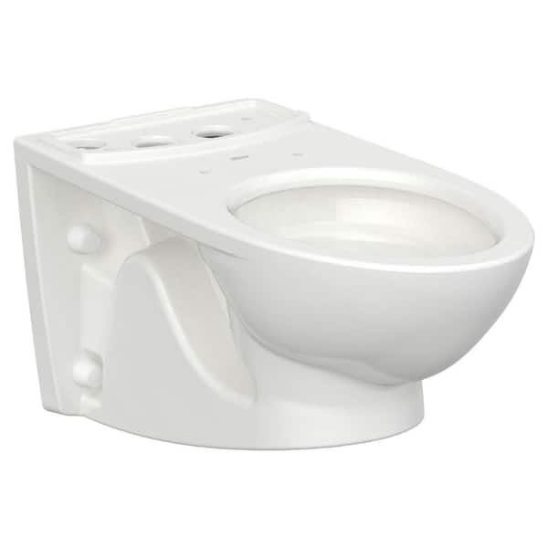 Glenwall VorMax 4 in. Antimicrobial Back Outlet Elongated Wall-Hung Bowl Only in White, Seat Not Included