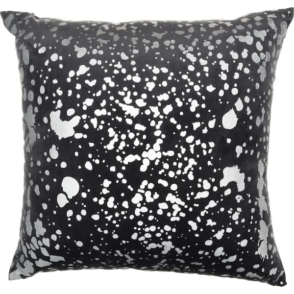 Mina Victory Luminescence Charcoal 18 in. x 18 in. Throw Pillow
