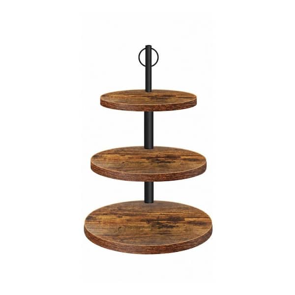 2 Pack 3 Tier Cupcake Stand, Rustic Dessert Table Display Set, Wood Cupcake Tower and Tiered Tray Stand for Wedding