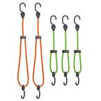 Super Strong, Adjustable Bungee Cord with Hooks Value Pack Assortment - 5 piece