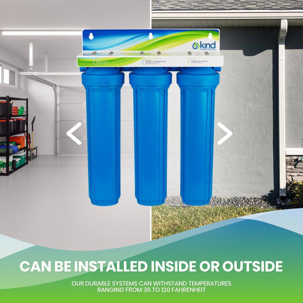 Whole House Blue Water Softener and Filter Combo System