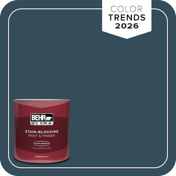 BEHR ULTRA 1 qt. Home Decorators Collection #HDC-CL-28 Nocturne Blue Extra Durable Flat Interior Paint & Primer