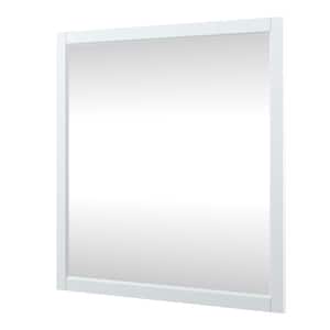 Everleigh 32 in. W x 32 in. H Framed Rectangular Bathroom Vanity Mirror in White