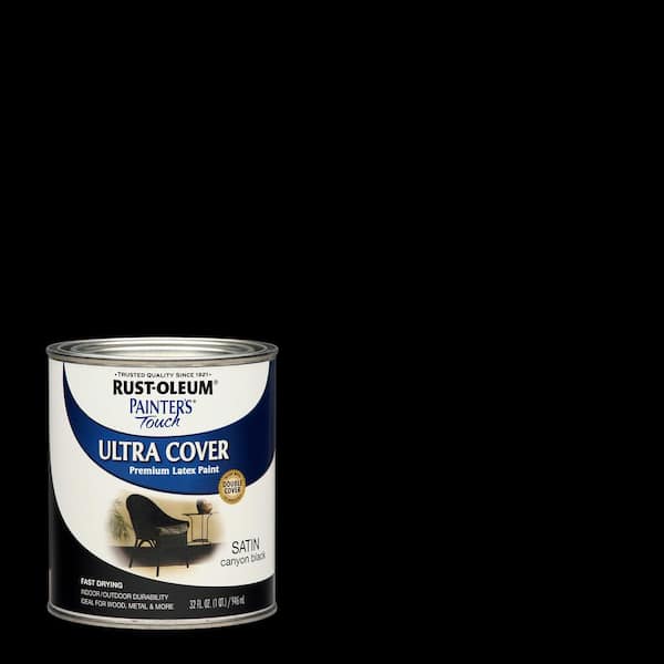 Rust-Oleum Painter's Touch 32 oz. Ultra Cover Satin Canyon Black General Purpose Paint (Case of 2)