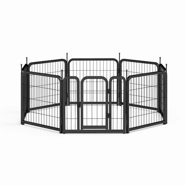 Dog Playpen 8 Panel Dog Fence 24 in. Pet Pen for Small Dogs Pet Exercise Pen for Puppy Rabbit Animals Portable Playpen 08 24 The Home Depot