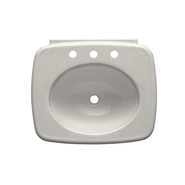 KOHLER Bancroft 5 in. Top-Mount Vitreous China Sink Basin in Biscuit with Overflow Drain