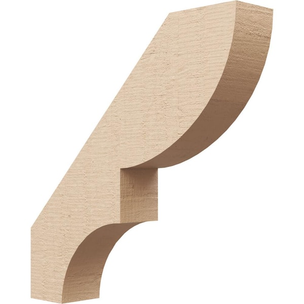 Ekena Millwork 3 in. x 16 in. x 16 in. Ridgewood Rough Cedar Woodgrain Timberthane Polyurethane Knee Brace, Primed