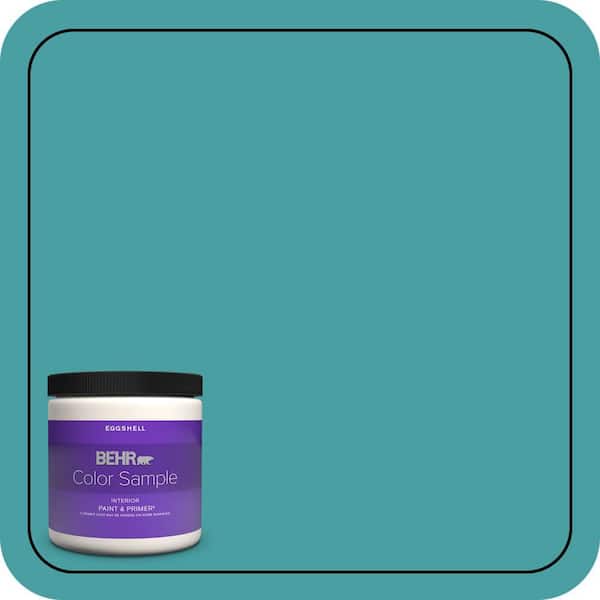 BEHR PREMIUM PLUS 8 oz. #M460-5 Aqua Fresco Eggshell Enamel Interior Paint & Primer Color Sample