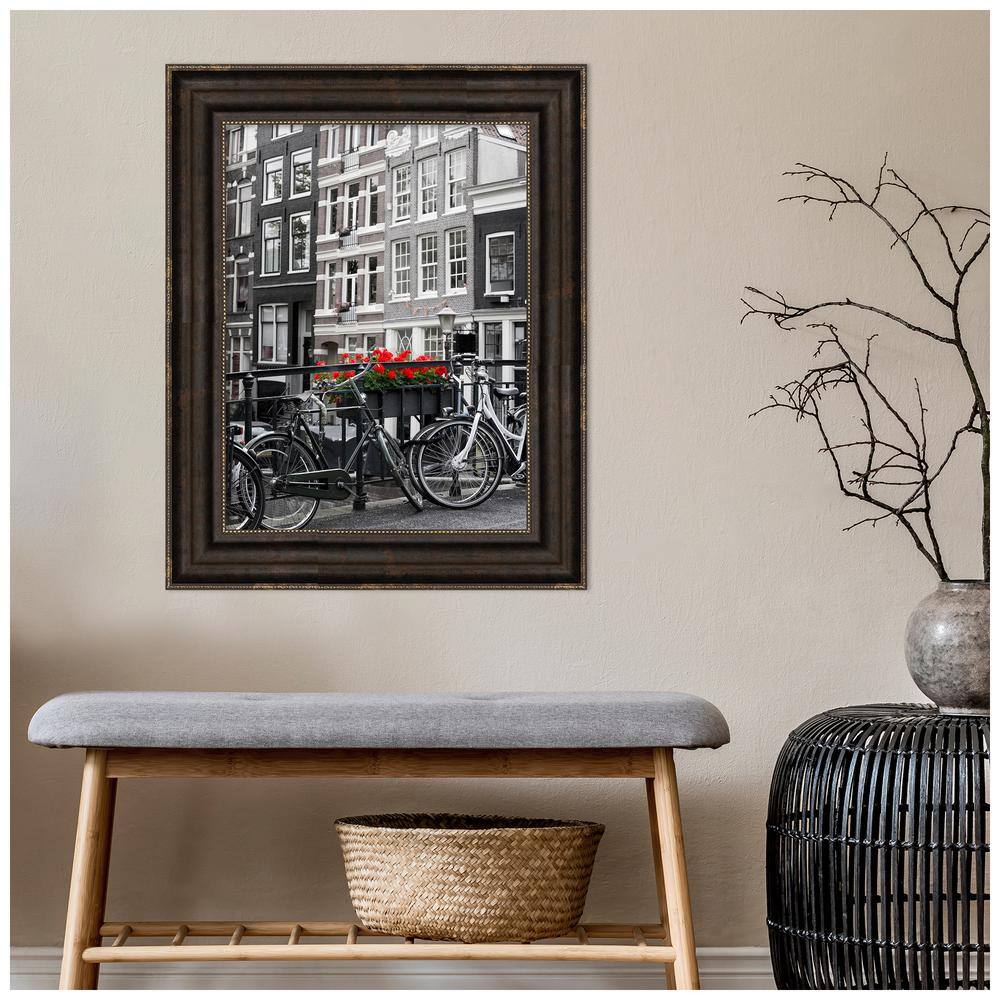 Stately Bronze and Gold Polystyrene Wall Picture Frame