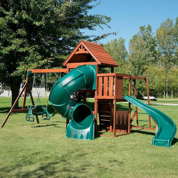 Sunnyside & In The Park 2本セット Swing-N-Slide Playsets DIY Grandview Twist Deluxe Wood