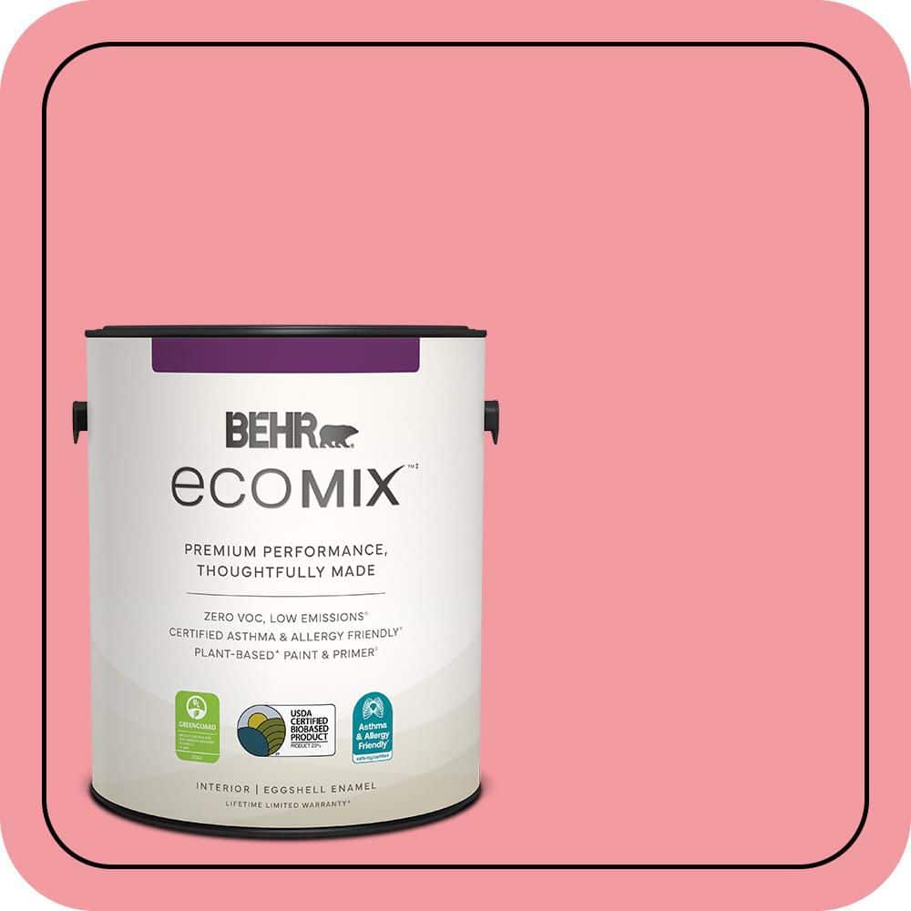 BEHR ECOMIX 1 gal. #130B-4 Primrose Garden Eggshell Enamel Plant-Based ...
