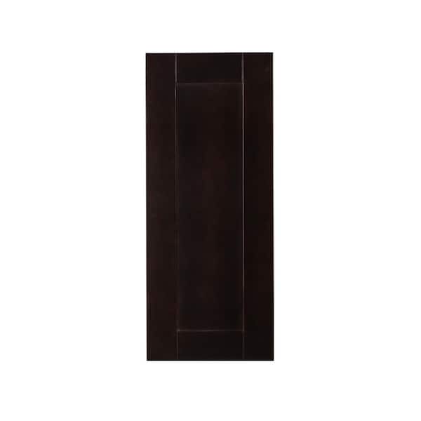 LIFEART CABINETRY Anchester Assembled 15 in. x 36 in. x 12 in. Wall Cabinet with 1 Door 2 Shelves in Dark Espresso