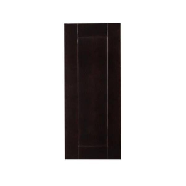 LIFEART CABINETRY LaPort Assembled 21 in. x 36 in. x 12 in. Wall Cabinet with 1 Door 2 Shelves in Dark Espresso