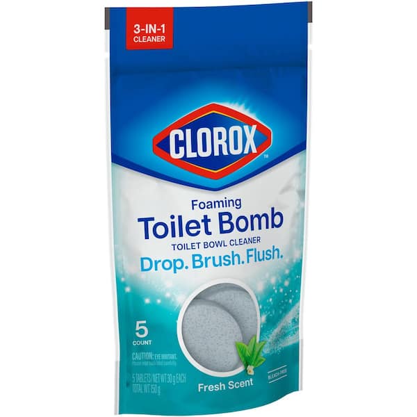 Clorox Foaming Toilet Bomb Fresh Scent Toilet Bowl Cleaner (5 