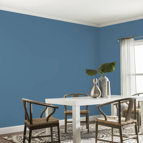 Glidden Premium 1 gal. PPG1156-5 Smoke Blue Satin Interior Latex