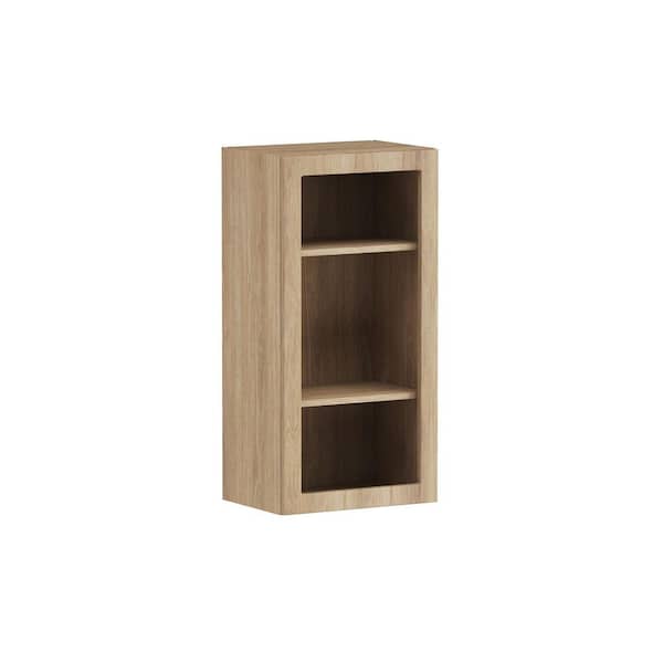 Designer Series Renly 18 in. W x 12 in. D x 36 in. H Assembled Slim Shaker Open Shelf Wall Kitchen Cabinet in Sandstone