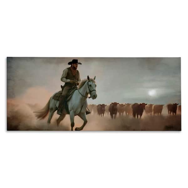 Home Bound Cowboy  Canvas Wall Art, design by Kim Allen