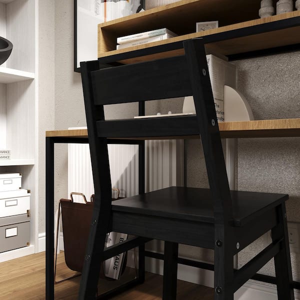 Jela Solid Wood Adult Chair 2pk - Black 47942 - The Home Depot