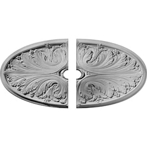 1-3/4 in. x 24-3/4 in. x 12-1/2 in. Polyurethane Madrid Ceiling Medallion, 2-Piece Moulding