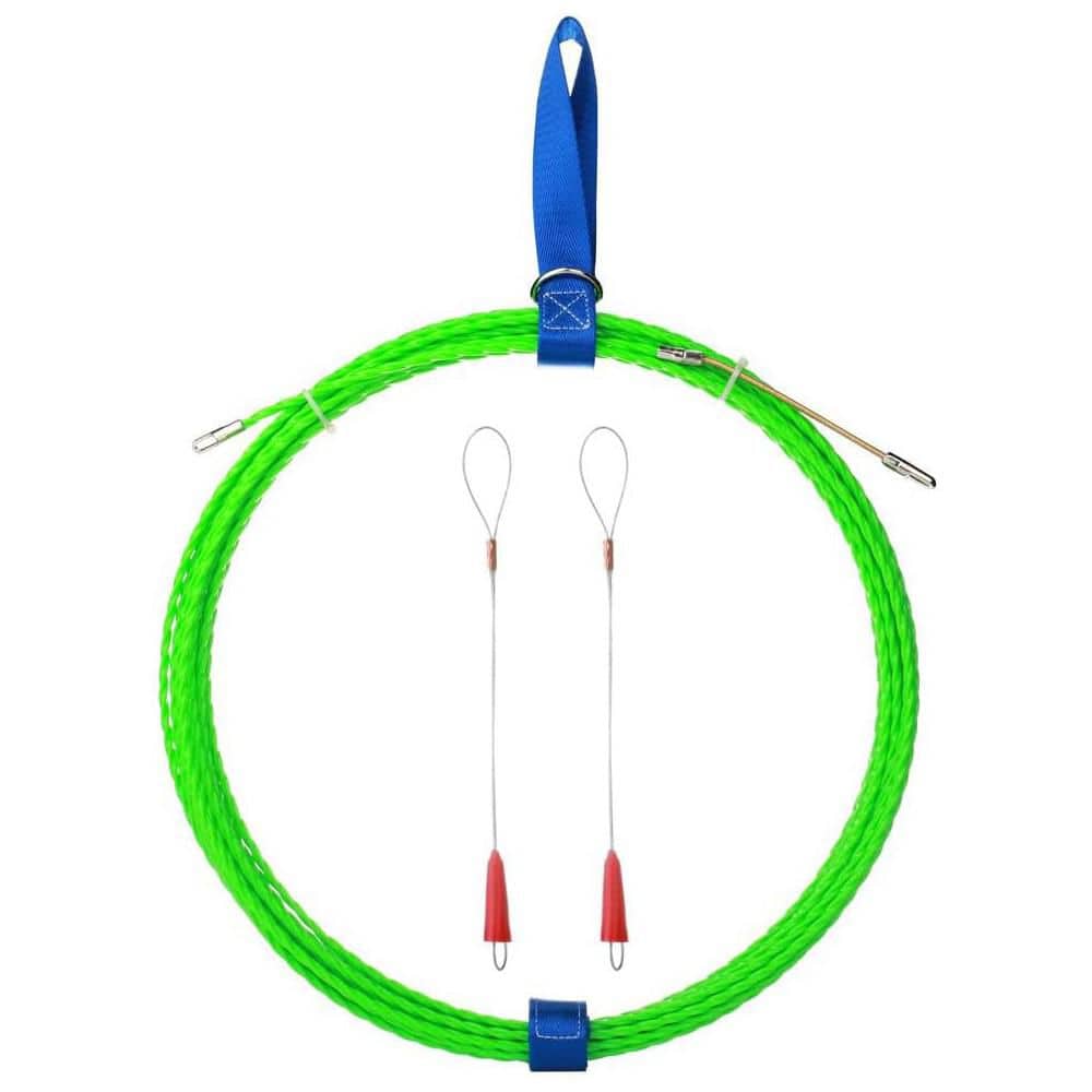 32 ft. Plastic-Coated Steel Fish Tape Wire Puller with 360° Head Wheel for Smooth Cable Installation price history on PriceWatchPro
