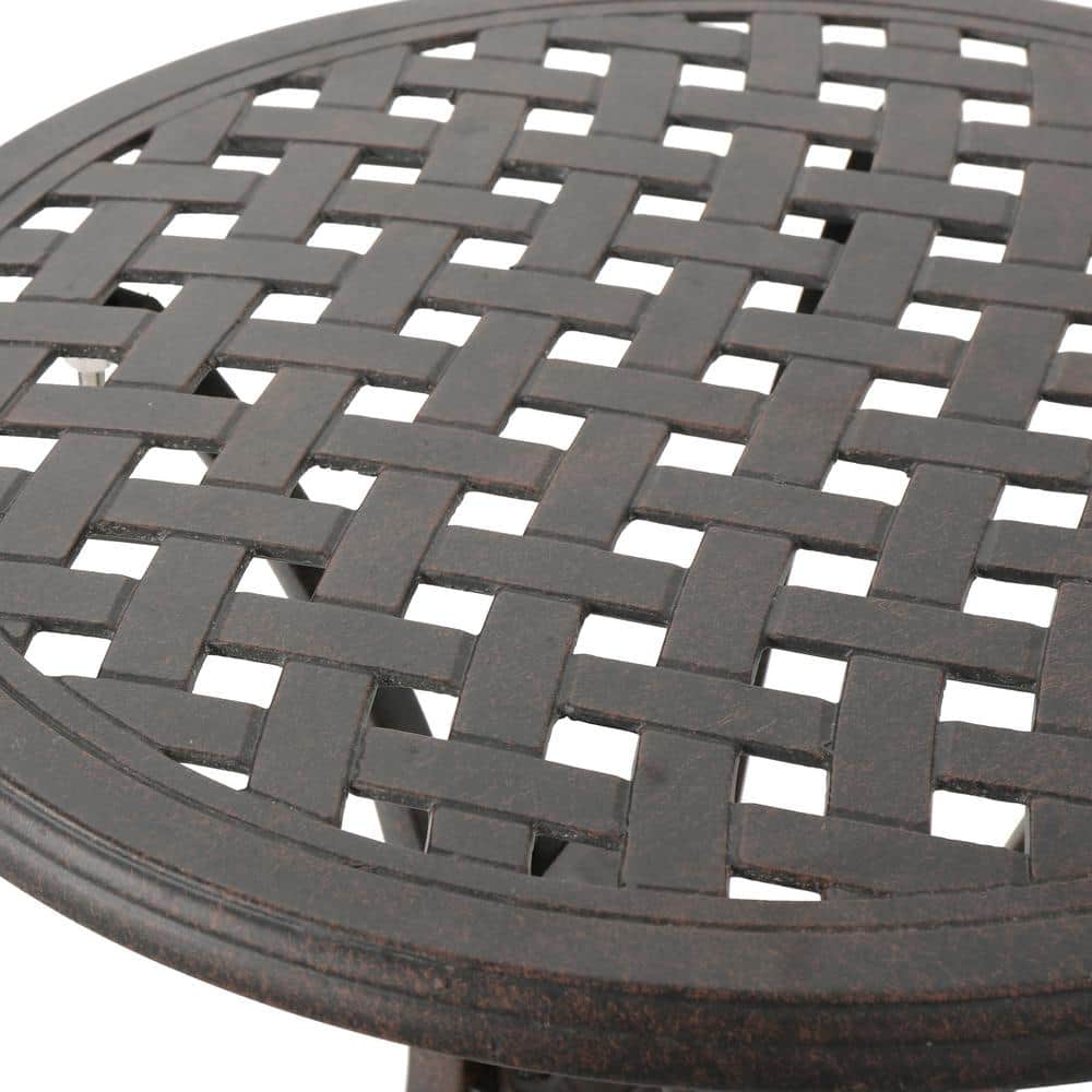 Lola Cast Aluminum Round Outdoor Side Table