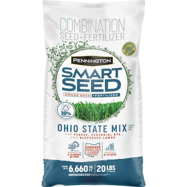 Pennington Smart Seed Ohio 20 lb. 6,660 sq. ft. Grass Seed and Lawn Fertilizer