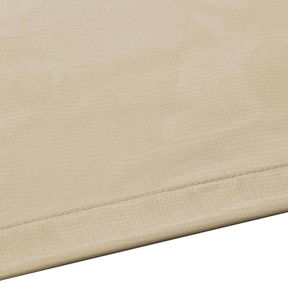 Ivory Sheer Polyester Grommet Panel with Lace Detail