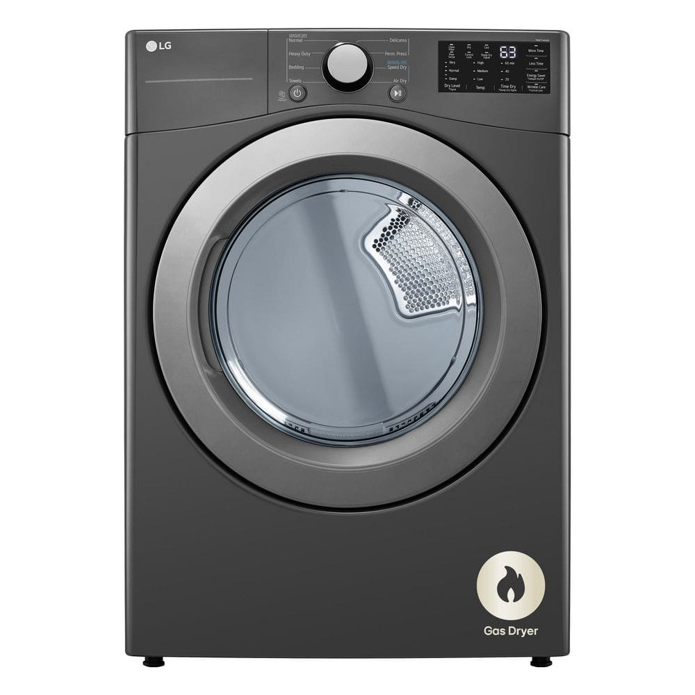 7.4 cu. ft. Vented Stackable Gas Dryer in Middle Black with Sensor Dry Technology