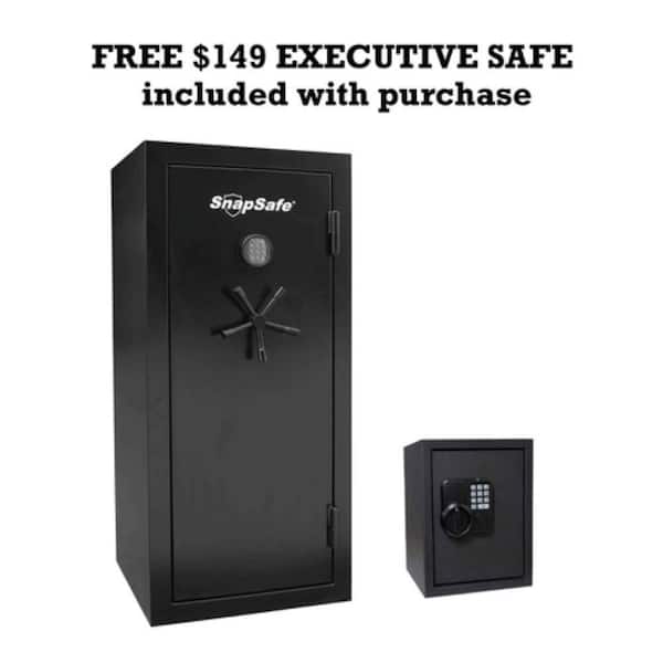 30-Gun Welded Safe and Home Office Safe Combo with Electronic Digital Keypad and Key Backup Access in Matte Black