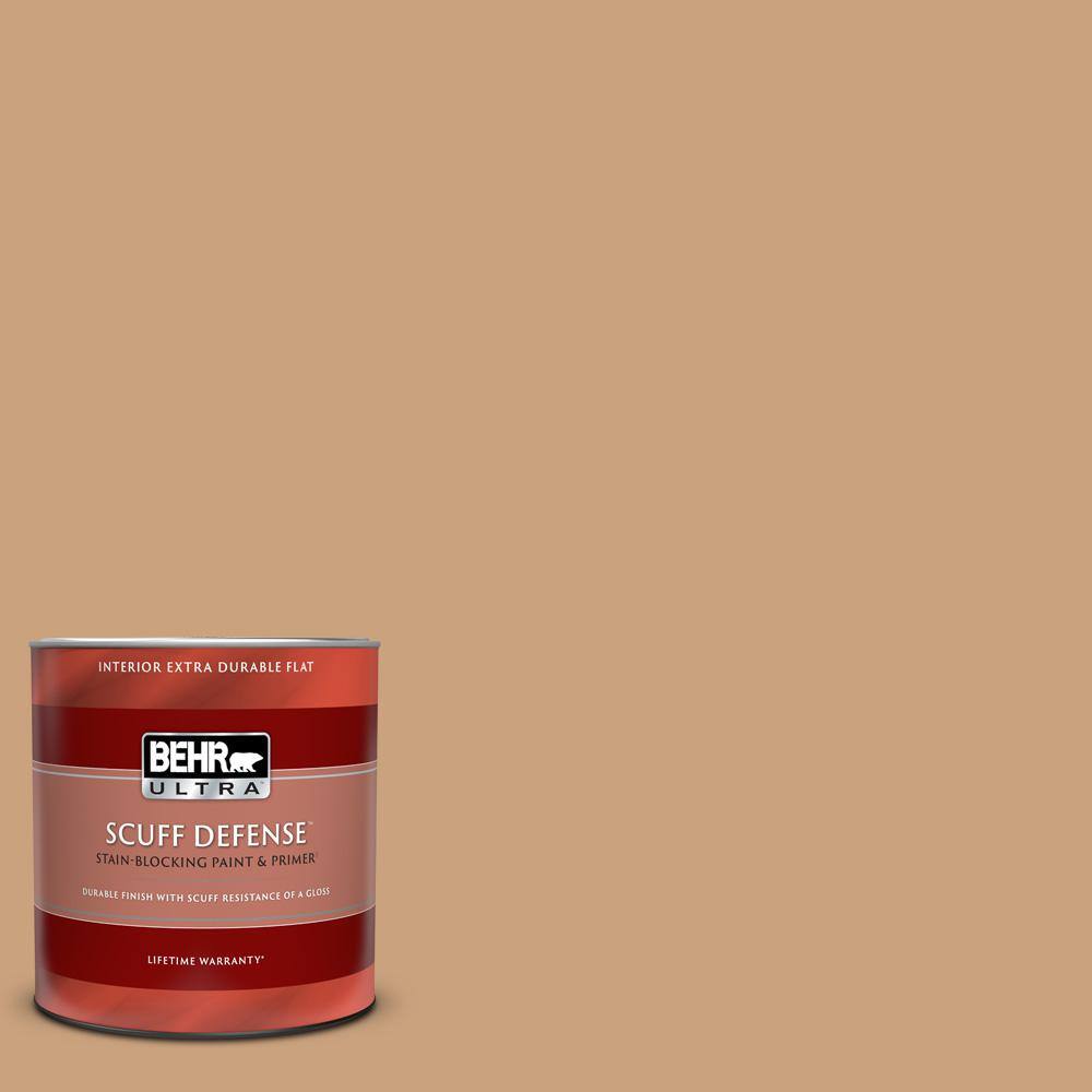 BEHR ULTRA 1 qt. 270F4 Peanut Butter Extra Durable Flat Interior