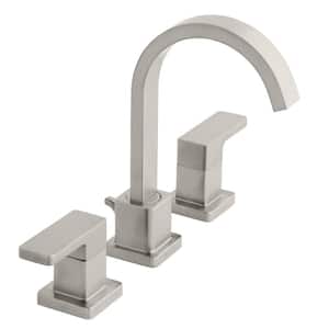 Marx 8 in. Widespread Double-Handle High-Arc Bathroom Faucet in Brushed Nickel