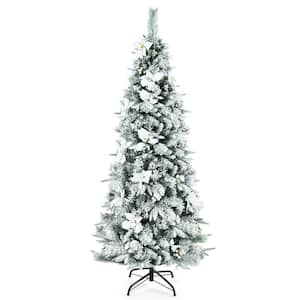 6 ft. Snow Flocked Pencil Artificial Christmas Tree