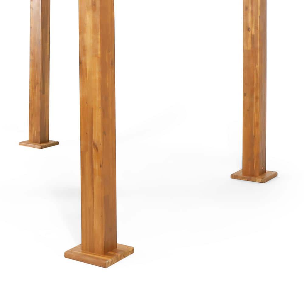 Teak Acacia Wood 10' x 10' Outdoor Pergola