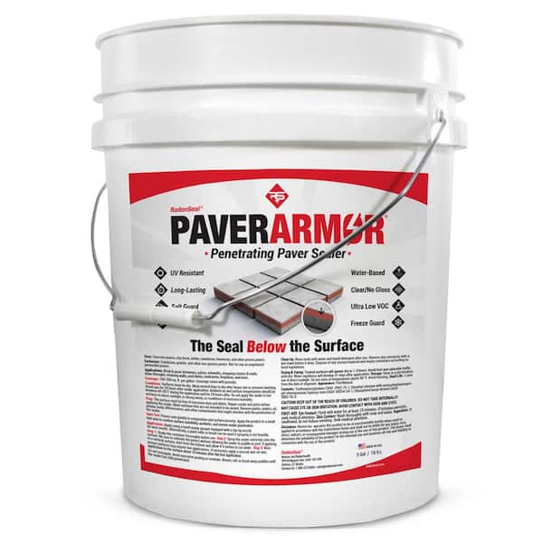 Unbranded 5-Gal Penetrating Paver Sealer w/ Salt Guard and Stain Repellent Water-Based Easy-to-Apply Natural Finish 10-Year Sealer