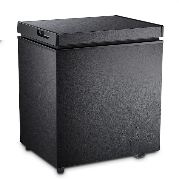 Garage Ready 20.67 in. 1.8 cu. ft. Manual Defrost Chest Freezer with Temperature Alarm Chest Freezer in Black