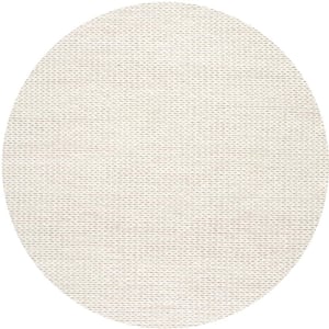 Caryatid Chunky Woolen Cable Off-White 8 ft. Round Rug