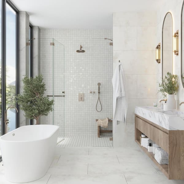 Apollo Tile Aureate Light Blue 11-3/4-in x 11-3/4-in Natural Porcelain Uniform Squares Floor and Wall Tile (7.62-sq. ft/ Carton)