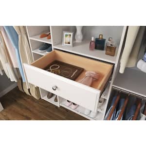 8 in. H x 24 in. W White Wood Drawer