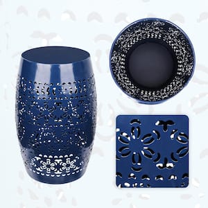 Navy blue garden deals stool