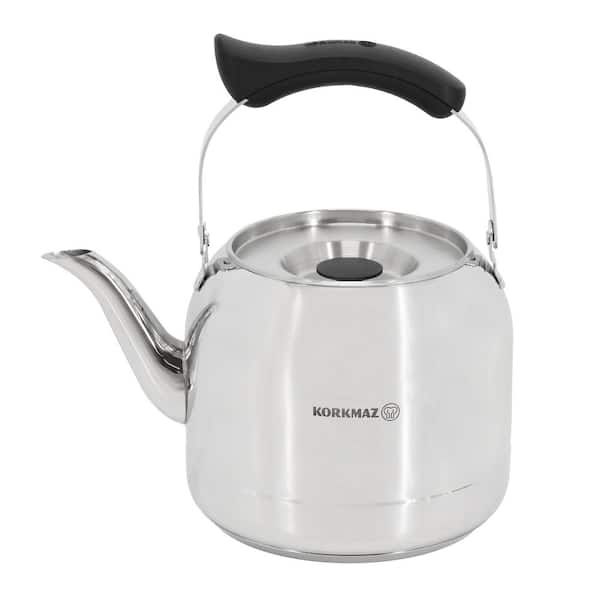 Tea Kettle Stovetop Whistling Teakettle Classic Teapot Stainless Steel Tea  Pots for Stove Top with Thin Fast Heating Base, Mirror Finish, 2 liters