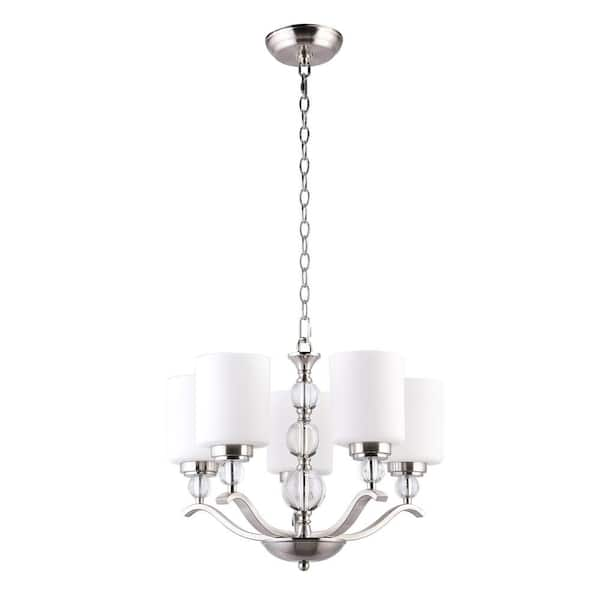 etched glass chandelier